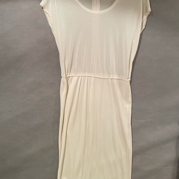 Vintage soft 2pc pleated chiffon blouson dress - Picture 4 of 7